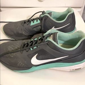 Nike Grey and Teal Tri Fusion Sneakers